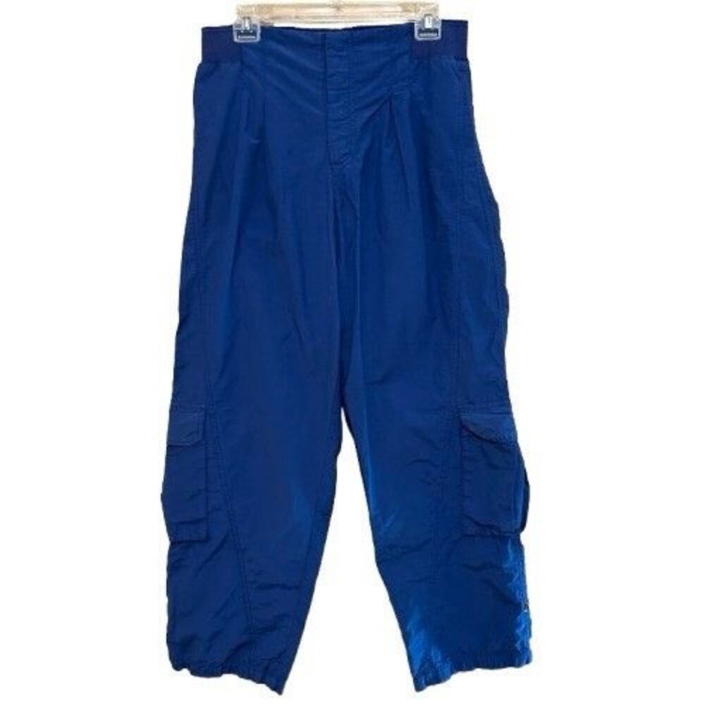 Free People FP Movement Mesmerize Me Cargo Pants Women Large Blue High Rise